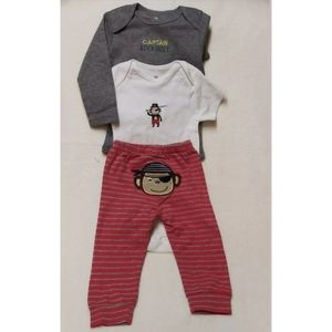 3 Pieces Clothes For 12 Months Boy 100% cotton. Wh